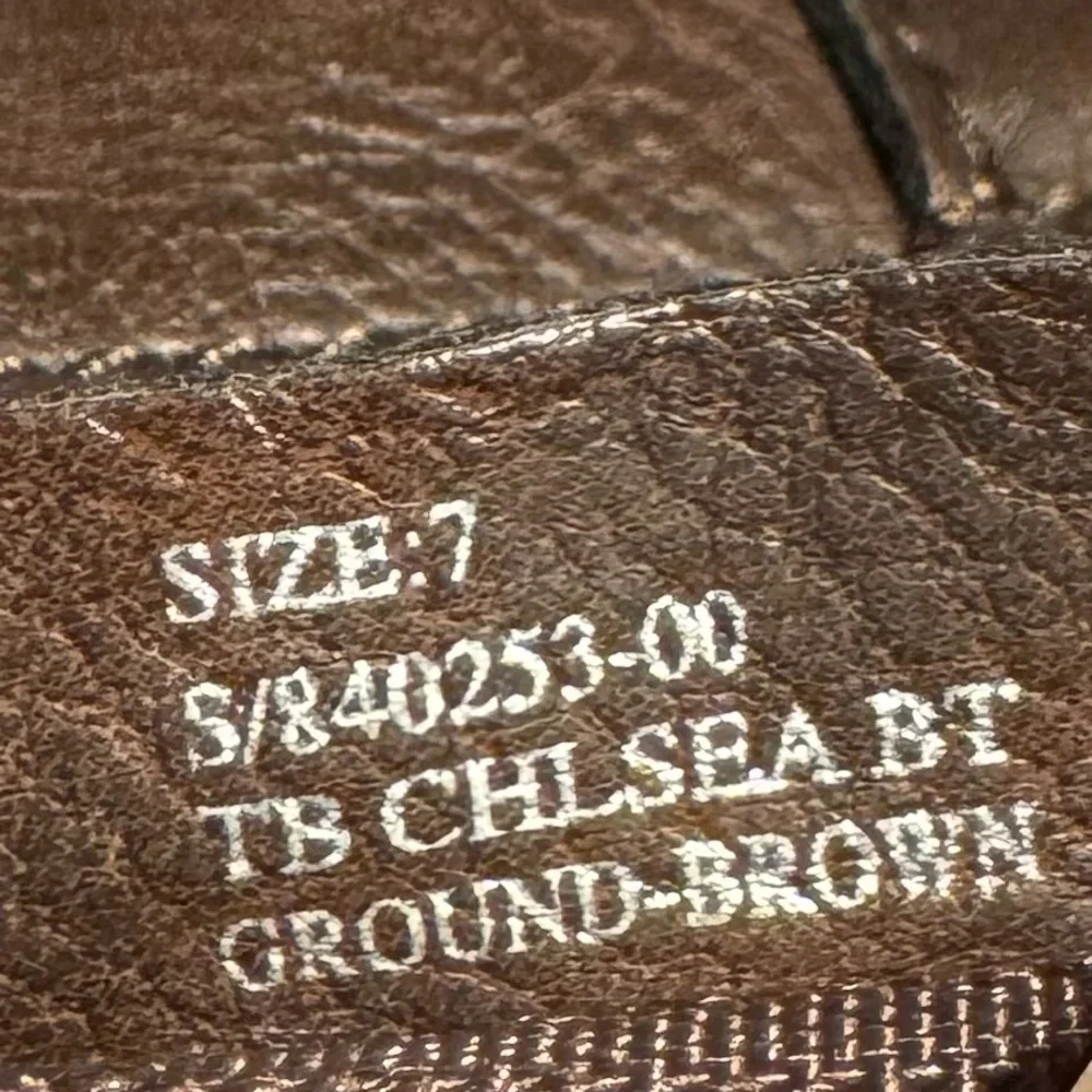 GAP Shoes Chelsea Brown Zip Cowboy Boots With Fleece‎ Lining Size 7C